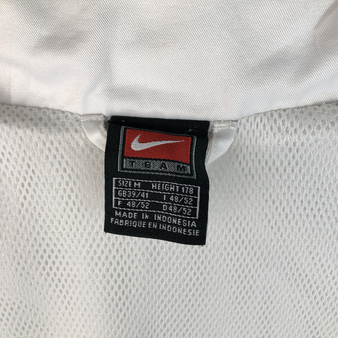 ~2000'S Nike Team Windbreaker, Men's Size Medium polyester white type Vintage Second Hand
