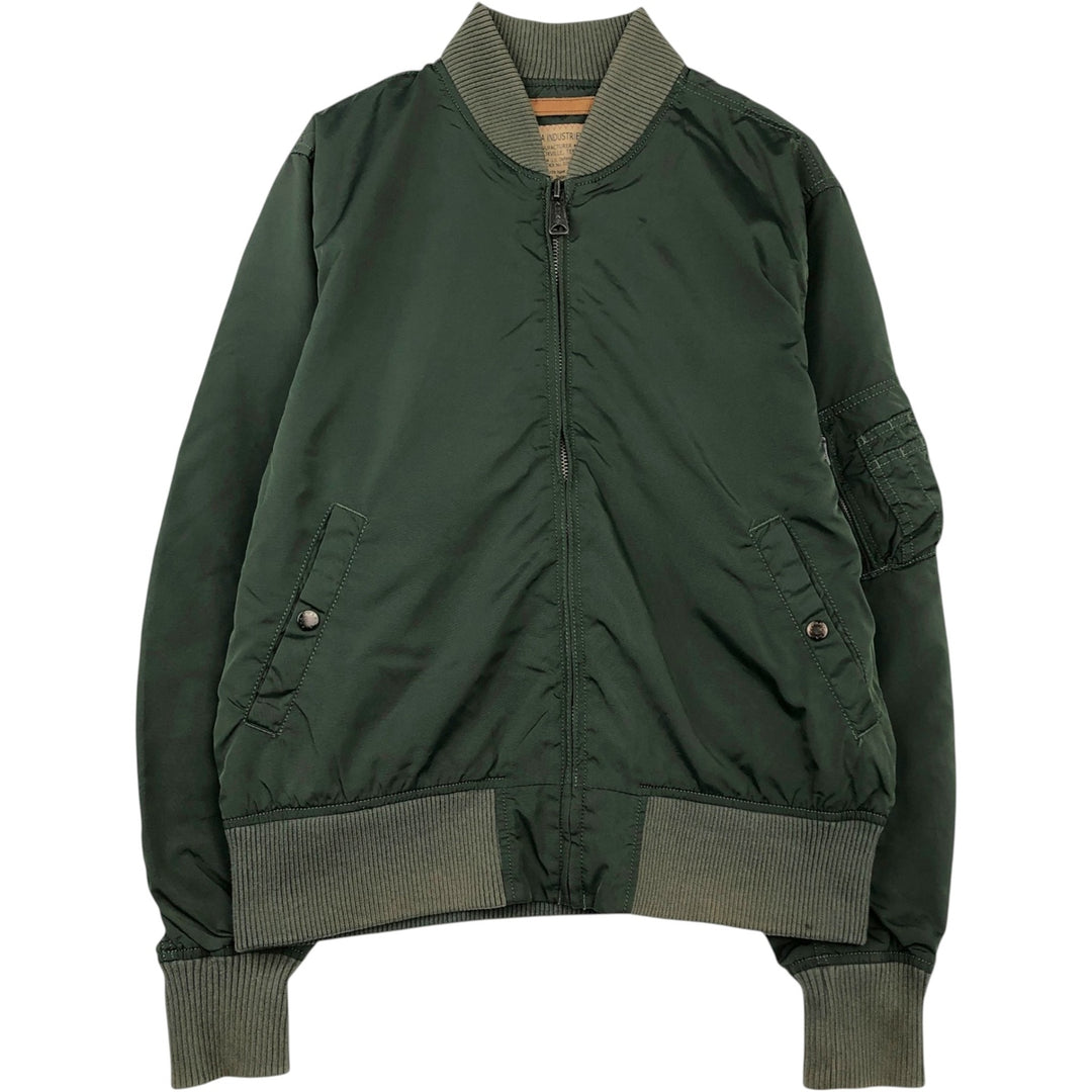 Civilian-made Alpha ALPHA military jacket, men's size XL equivalent. Nylon Khaki type Vintage Second Hand