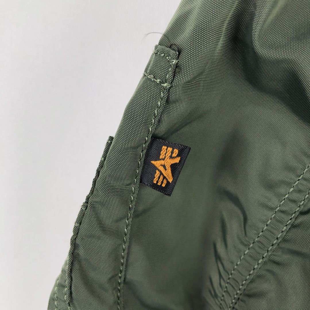 Civilian-made Alpha ALPHA military jacket, men's size XL equivalent. Nylon Khaki type Vintage Second Hand