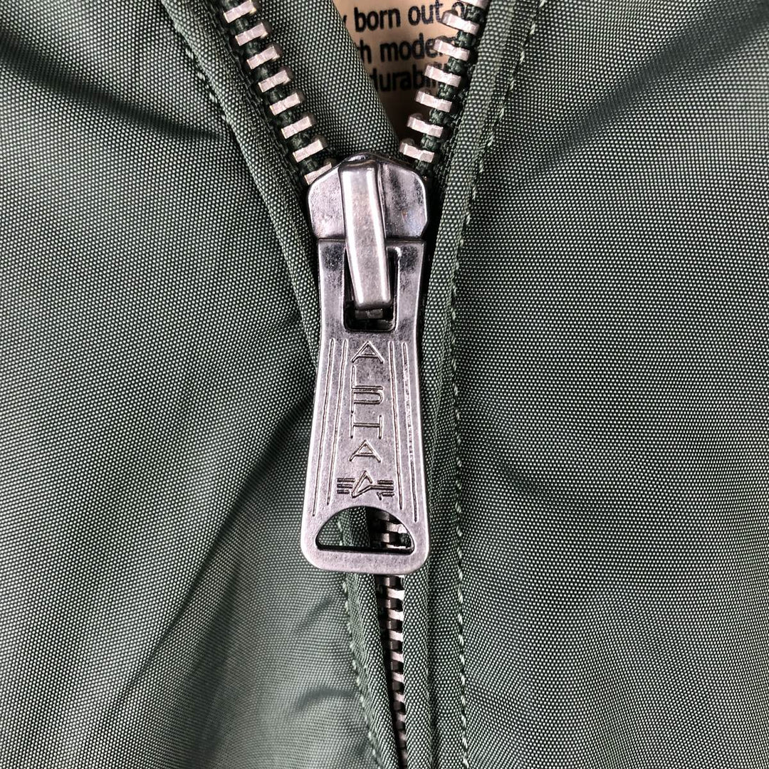 Civilian-made Alpha ALPHA military jacket, men's size XL equivalent. Nylon Khaki type Vintage Second Hand