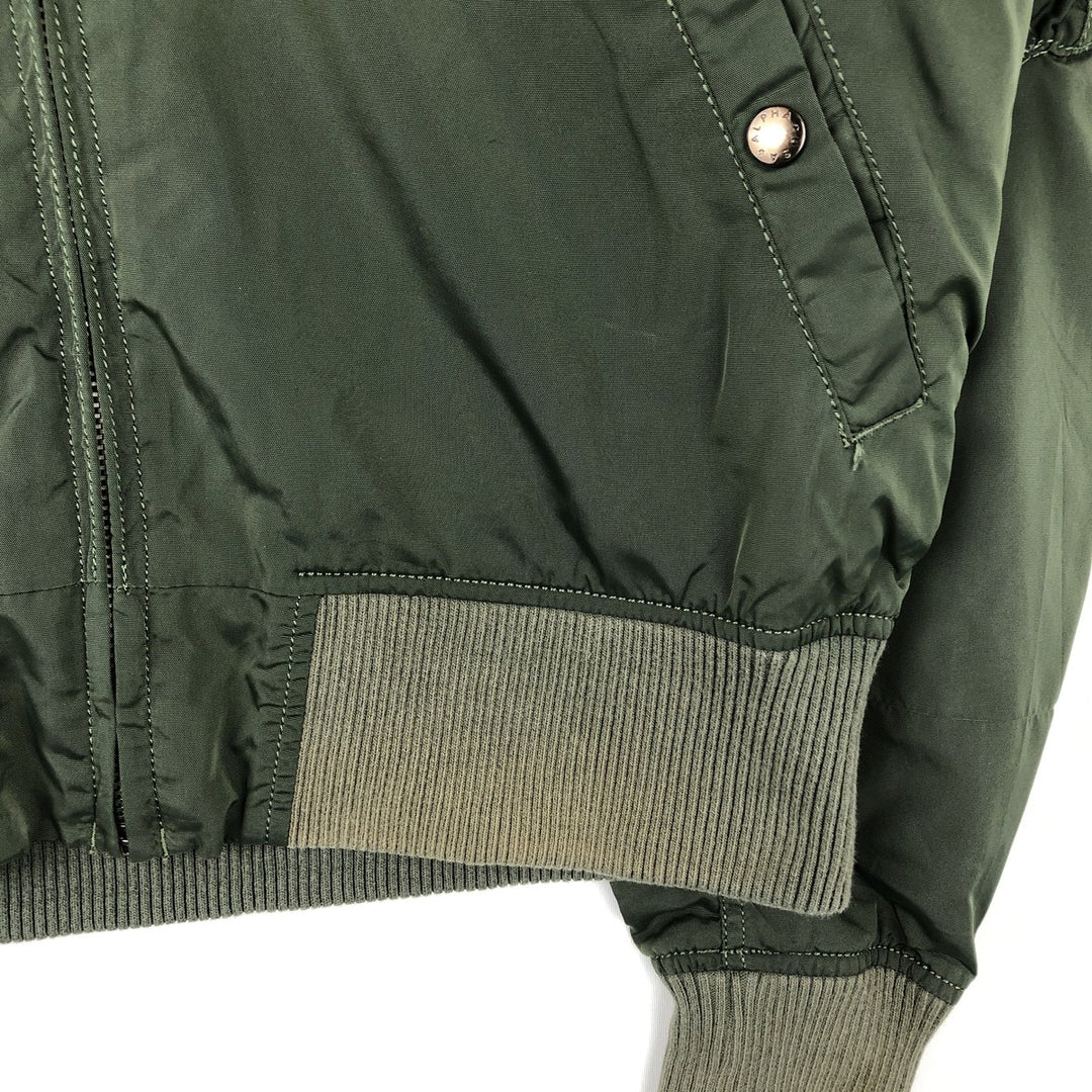 Civilian-made Alpha ALPHA military jacket, men's size XL equivalent. Nylon Khaki type Vintage Second Hand