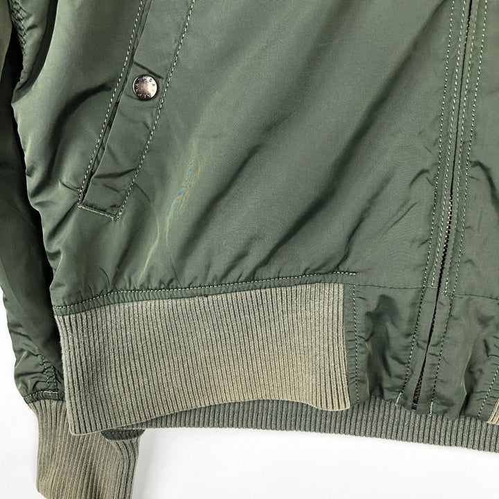 Civilian-made Alpha ALPHA military jacket, men's size XL equivalent. Nylon Khaki type Vintage Second Hand