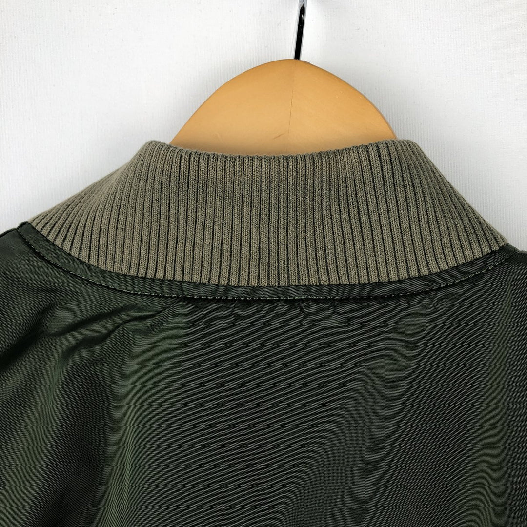 Civilian-made Alpha ALPHA military jacket, men's size XL equivalent. Nylon Khaki type Vintage Second Hand