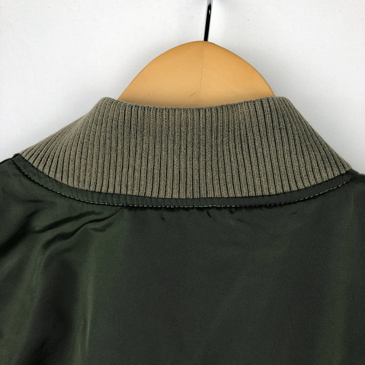 Civilian-made Alpha ALPHA military jacket, men's size XL equivalent. Nylon Khaki type Vintage Second Hand