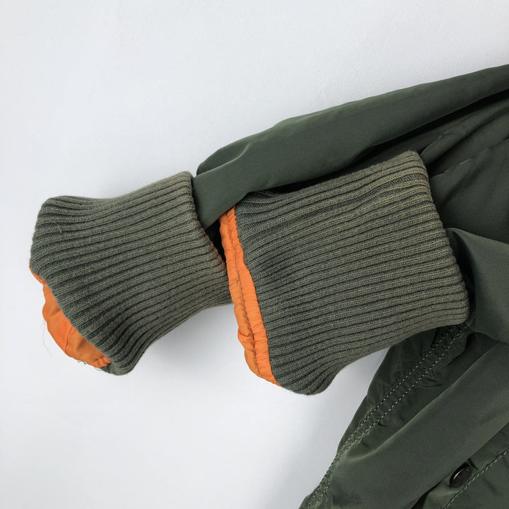 Civilian-made Alpha ALPHA military jacket, men's size XL equivalent. Nylon Khaki type Vintage Second Hand