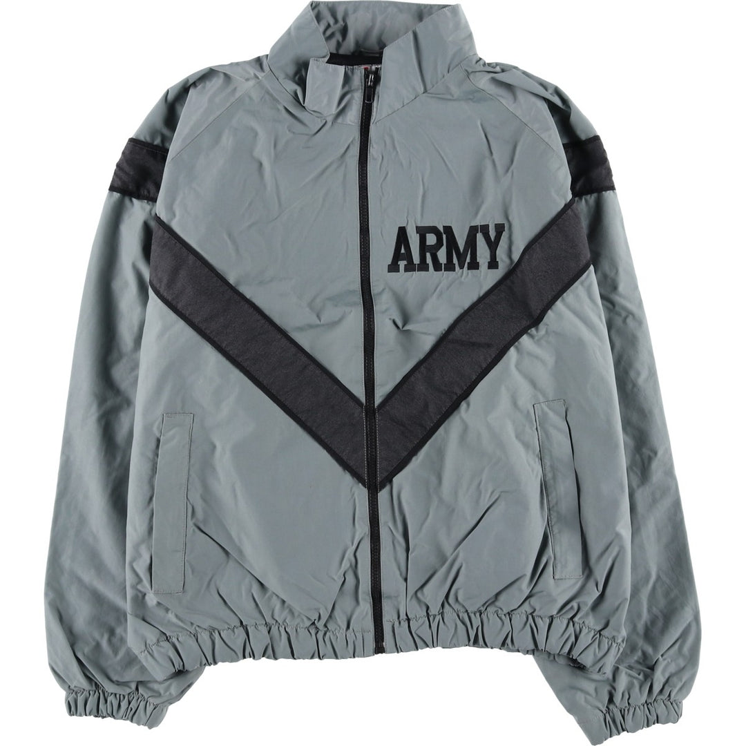 2000'S US Army PFU Training Jacket, Nylon Jacket, Made in USA, Medium Nylon gray type Vintage Second Hand