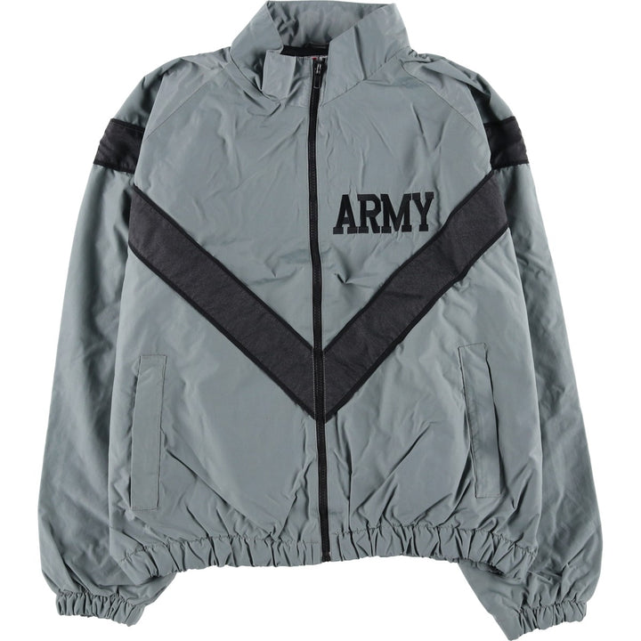 2000'S US Army PFU Training Jacket, Nylon Jacket, Made in USA, Medium Nylon gray type Vintage Second Hand