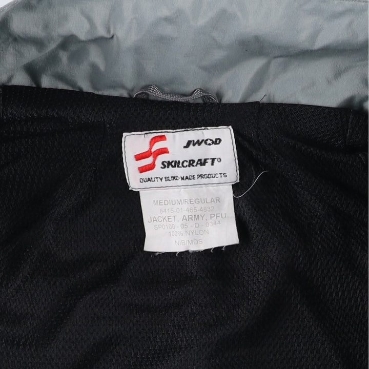 2000'S US Army PFU Training Jacket, Nylon Jacket, Made in USA, Medium Nylon gray type Vintage Second Hand