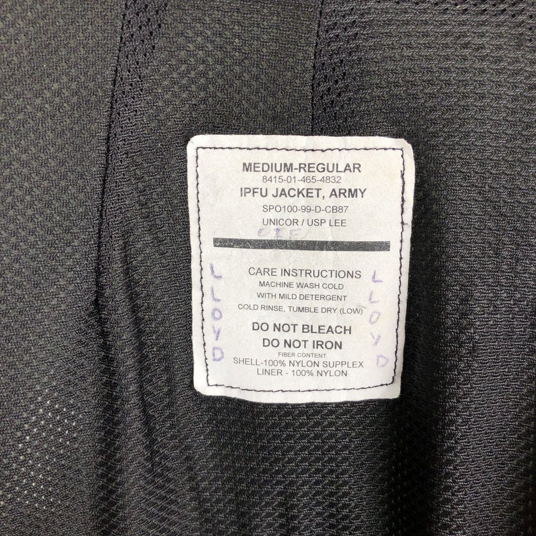 1990'S US Army IPFU Training Jacket, Nylon Jacket, Made in USA, Medium-Regular, Men's Size M Nylon gray type Vintage Second Hand