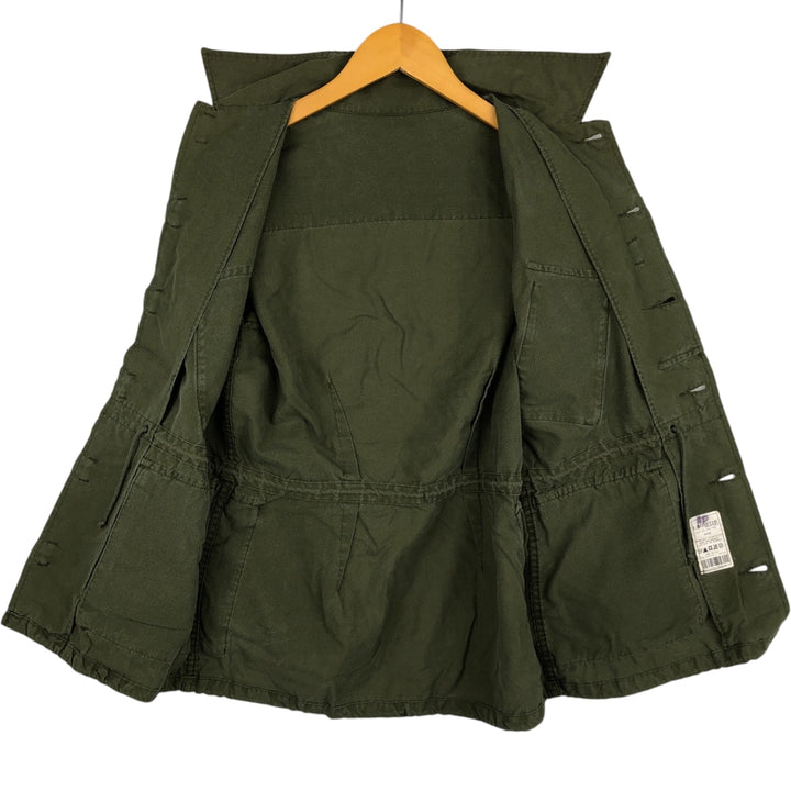 Canadian Army MK2 Canadian Cadet Corps Military Combat Jacket, Made in Canada, 6432, Men's Size Medium Nylon Khaki type Vintage Second Hand