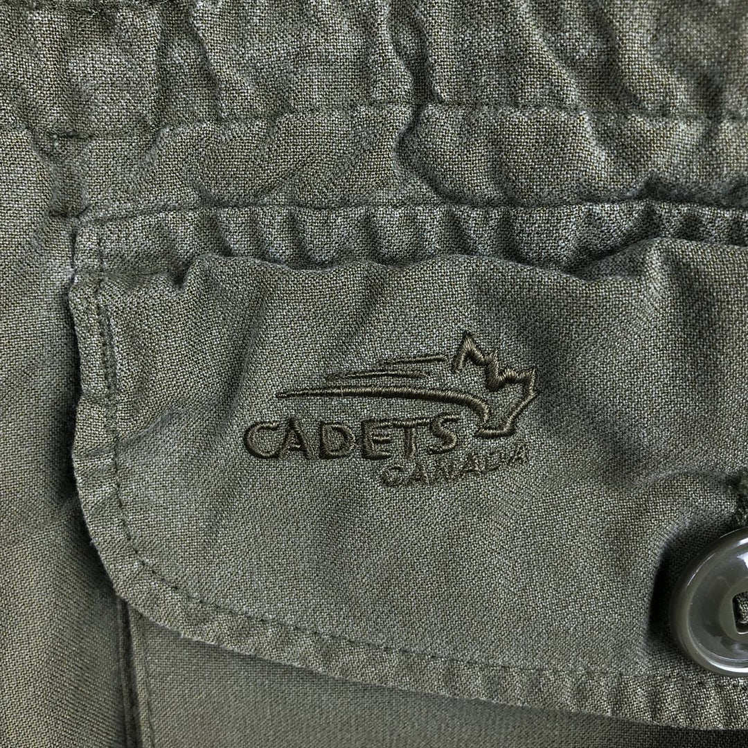 Canadian Army MK2 Canadian Cadet Corps Military Combat Jacket, Made in Canada, 6432, Men's Size Medium Nylon Khaki type Vintage Second Hand