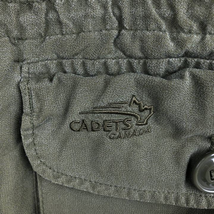Canadian Army MK2 Canadian Cadet Corps Military Combat Jacket, Made in Canada, 6432, Men's Size Medium Nylon Khaki type Vintage Second Hand