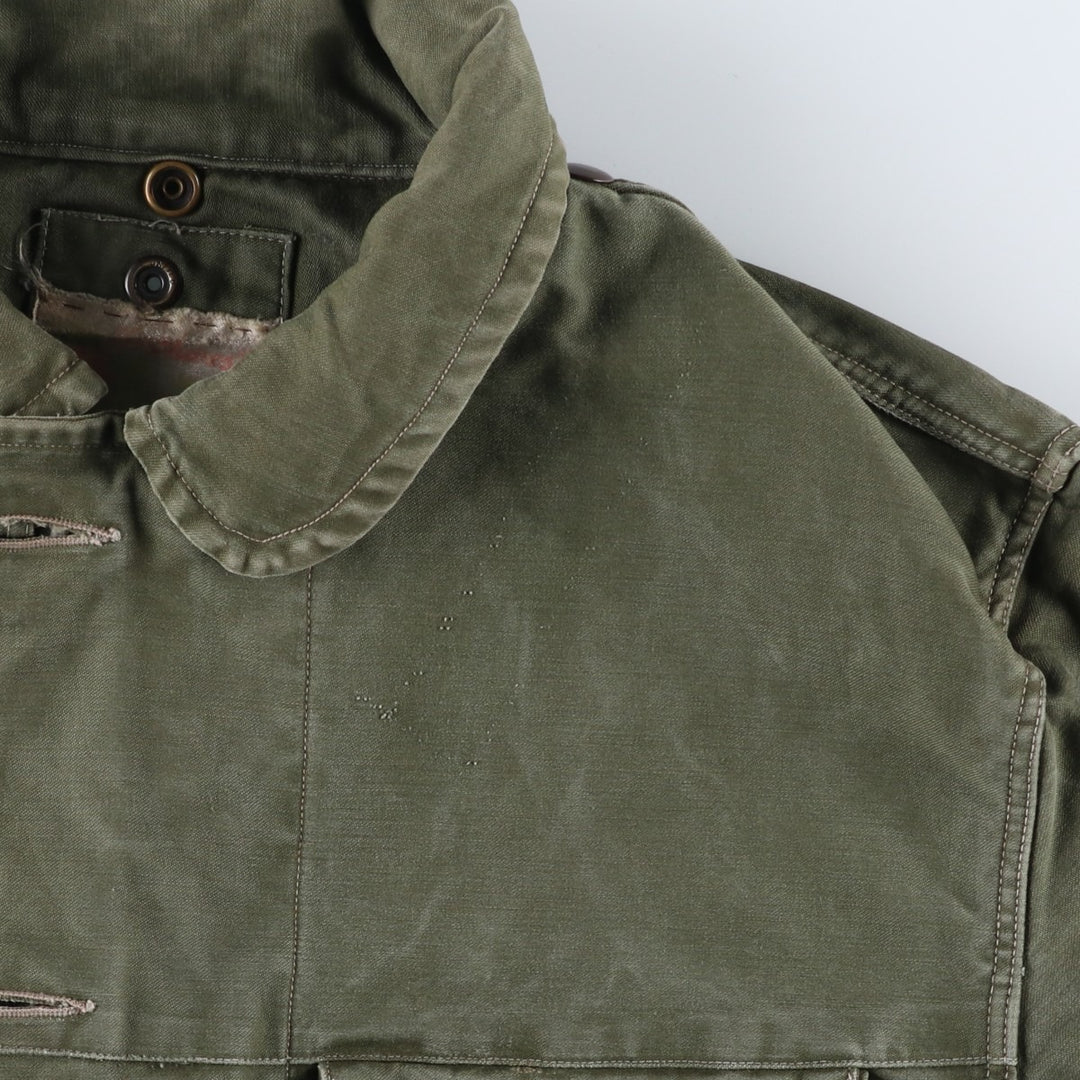 1960'S civilian military jacket, men's size L, vintage unclear Khaki type Vintage Second Hand
