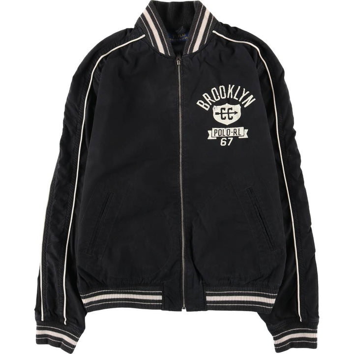Ralph Lauren POLO RALPH LAUREN Cotton Blouson Men's L size cotton black type Vintage Second Hand