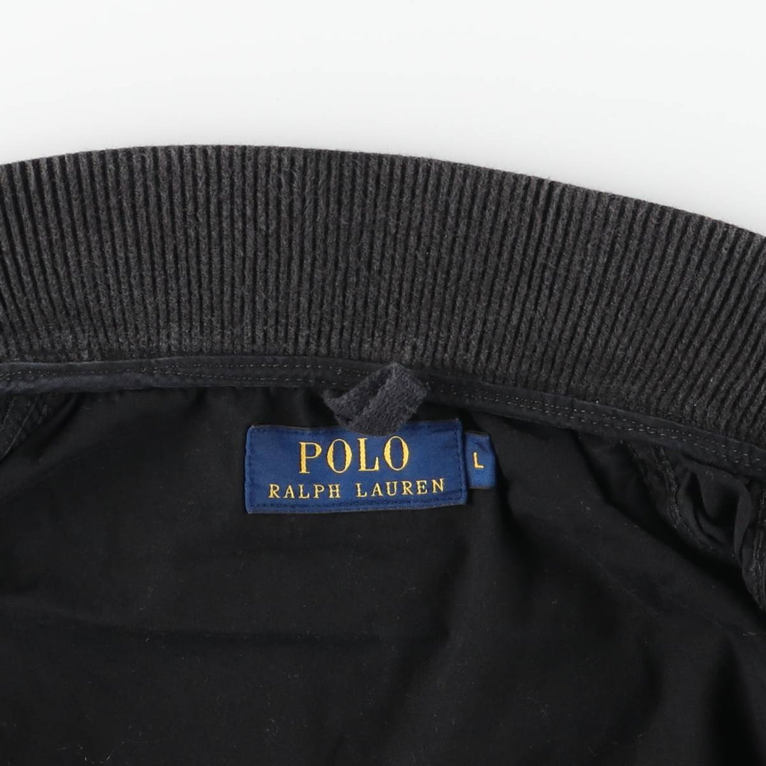 Ralph Lauren POLO RALPH LAUREN Cotton Blouson Men's L size cotton black type Vintage Second Hand