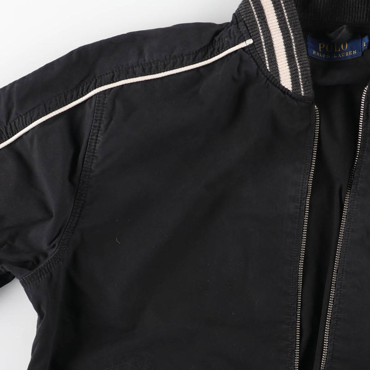 Ralph Lauren POLO RALPH LAUREN Cotton Blouson Men's L size cotton black type Vintage Second Hand
