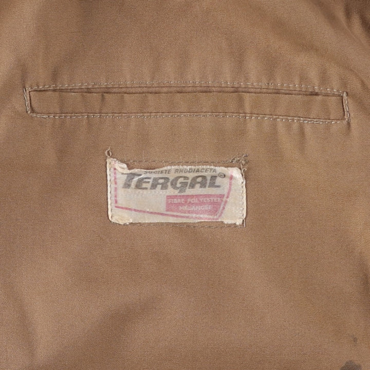 TERGAL Derby Jacket, Cup Shoulder Jacket, Men's Size L unclear Beige type Vintage Second Hand