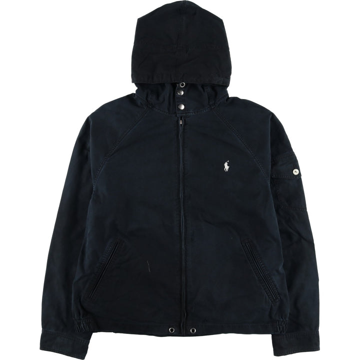 Ralph Lauren POLO RALPH LAUREN cotton hoodie, men's XL size cotton black type Vintage Second Hand