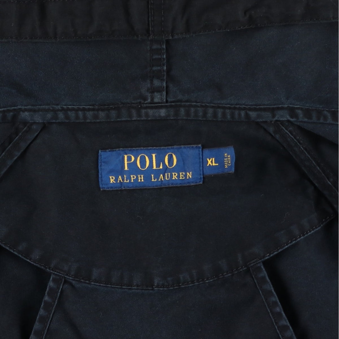 Ralph Lauren POLO RALPH LAUREN cotton hoodie, men's XL size cotton black type Vintage Second Hand