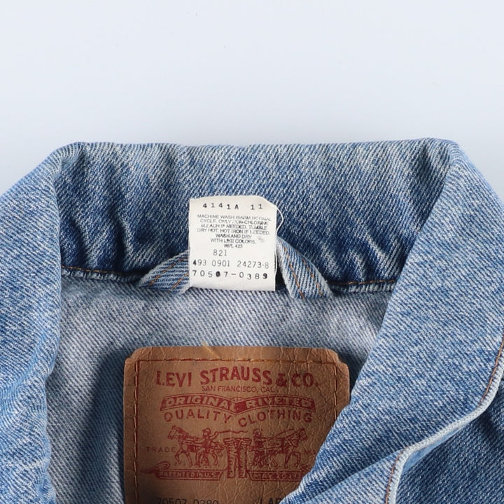 00'S Levi's 70507-0389 denim jacket, denim jacket, men's size L cotton blue type Vintage Second Hand