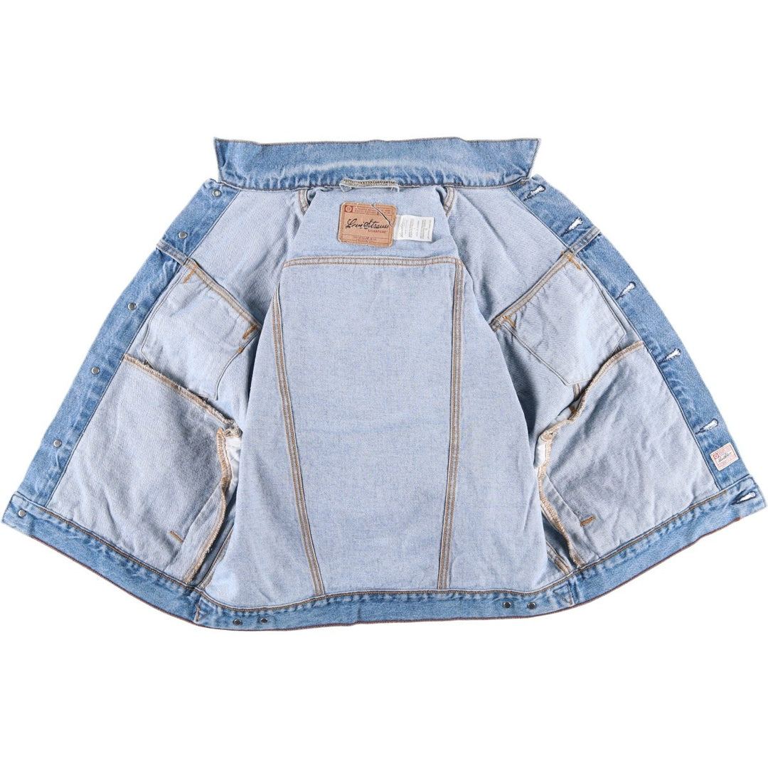 Levi's SIGNATURE denim jacket, denim jacket, men's size L cotton blue type Vintage Second Hand