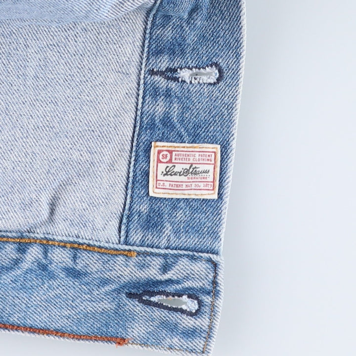 Levi's SIGNATURE denim jacket, denim jacket, men's size L cotton blue type Vintage Second Hand