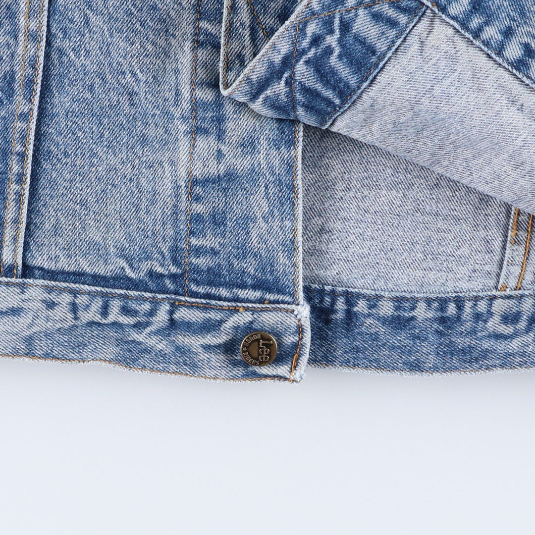 Vintage 1980'S Lee Riders denim jacket with black tag, size L, men's size L cotton blue type Vintage Second Hand