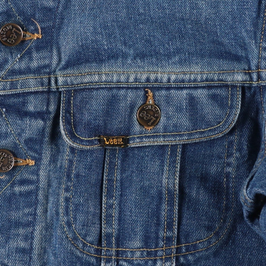 Vintage 1980'S Lee Riders denim jacket with black tag, size M, men's size M cotton blue type Vintage Second Hand