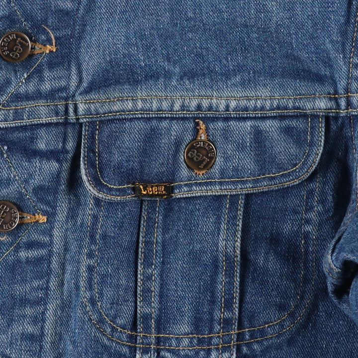 Vintage 1980'S Lee Riders denim jacket with black tag, size M, men's size M cotton blue type Vintage Second Hand