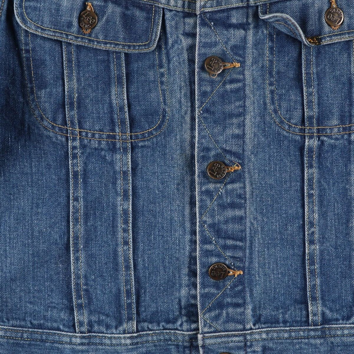 Vintage 1980'S Lee Riders denim jacket with black tag, size M, men's size M cotton blue type Vintage Second Hand