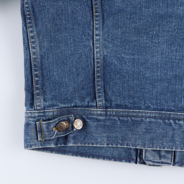 Vintage 1980'S Lee Riders denim jacket with black tag, size M, men's size M cotton blue type Vintage Second Hand