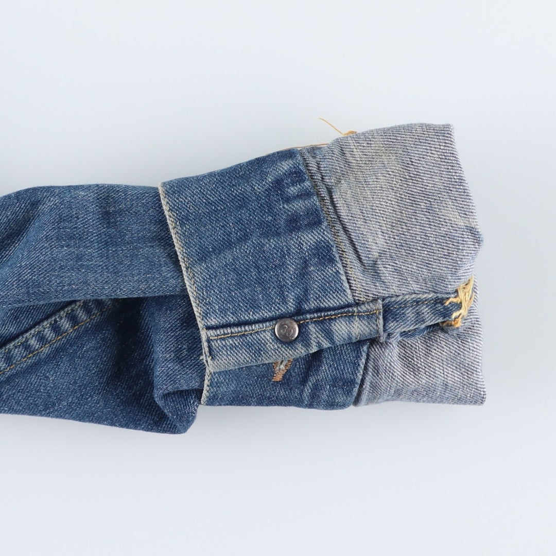 Vintage 1980'S Lee Riders denim jacket with black tag, size M, men's size M cotton blue type Vintage Second Hand