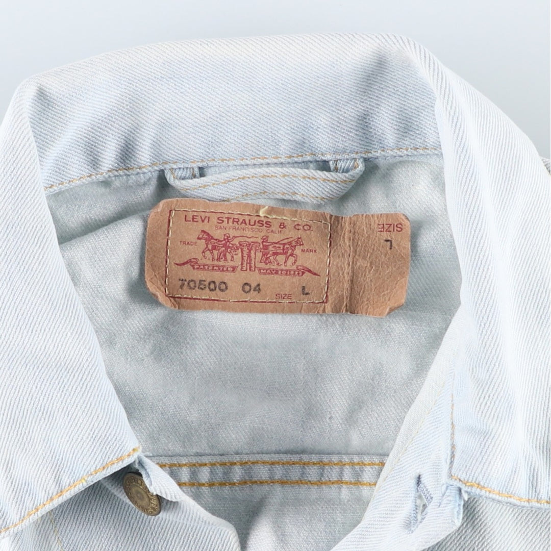 2000'S Levi's 70500-0461 Euro Model Denim Jacket, Men's Size L cotton blue type Vintage Second Hand
