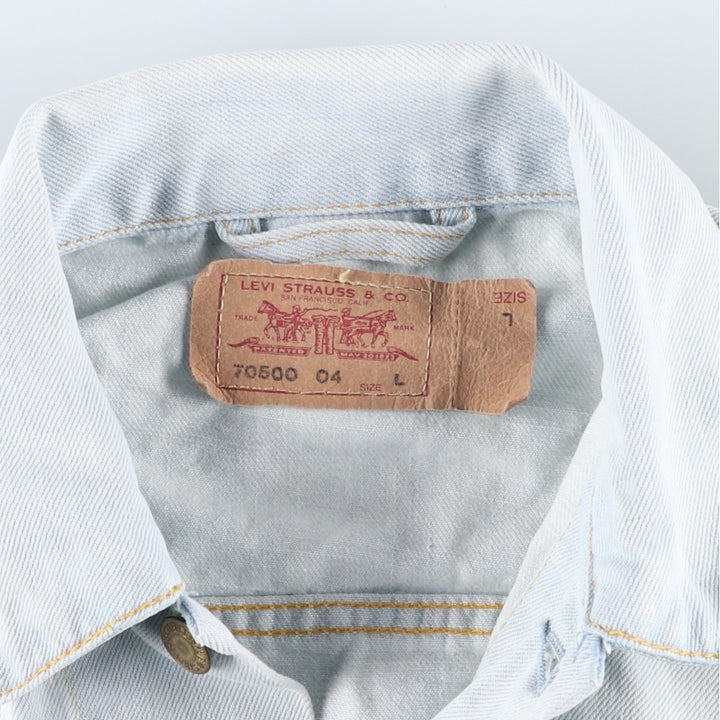 2000'S Levi's 70500-0461 Euro Model Denim Jacket, Men's Size L cotton blue type Vintage Second Hand