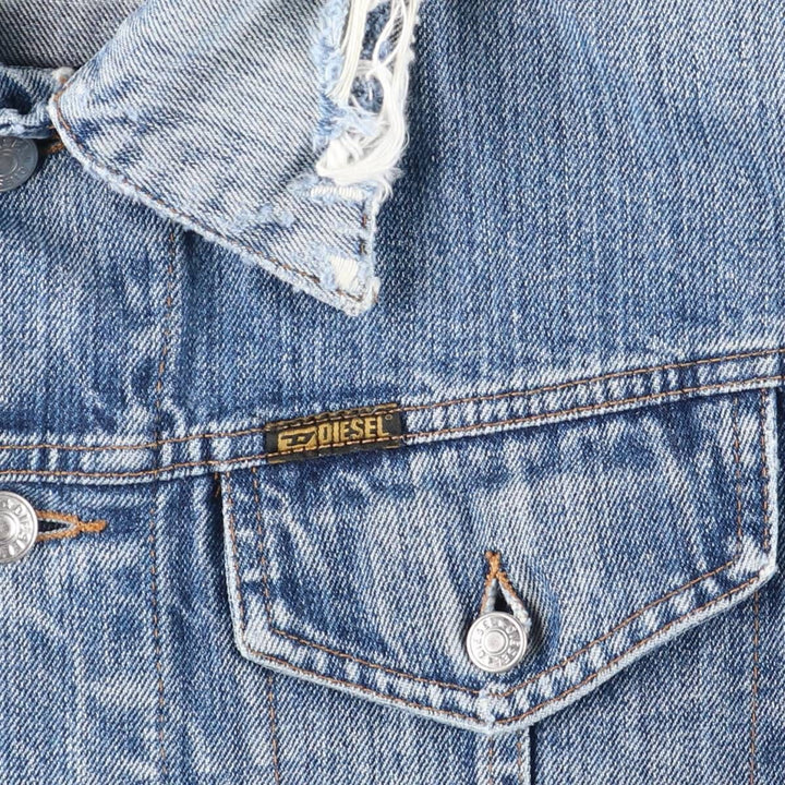 Diesel denim jacket, made in Italy, men's size M cotton blue type Vintage Second Hand