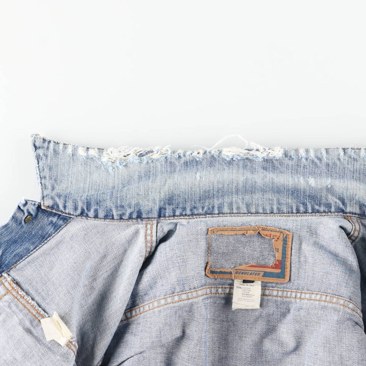Diesel denim jacket, made in Italy, men's size M cotton blue type Vintage Second Hand