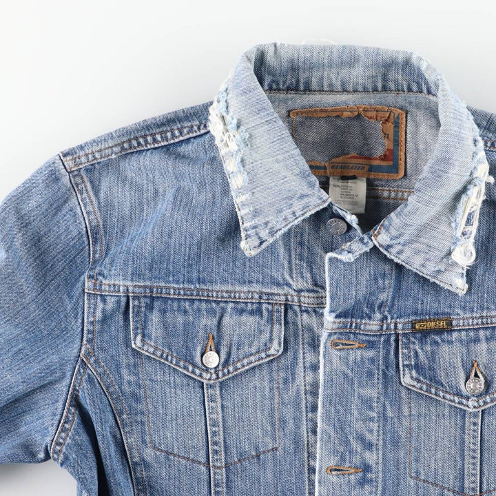 Diesel denim jacket, made in Italy, men's size M cotton blue type Vintage Second Hand