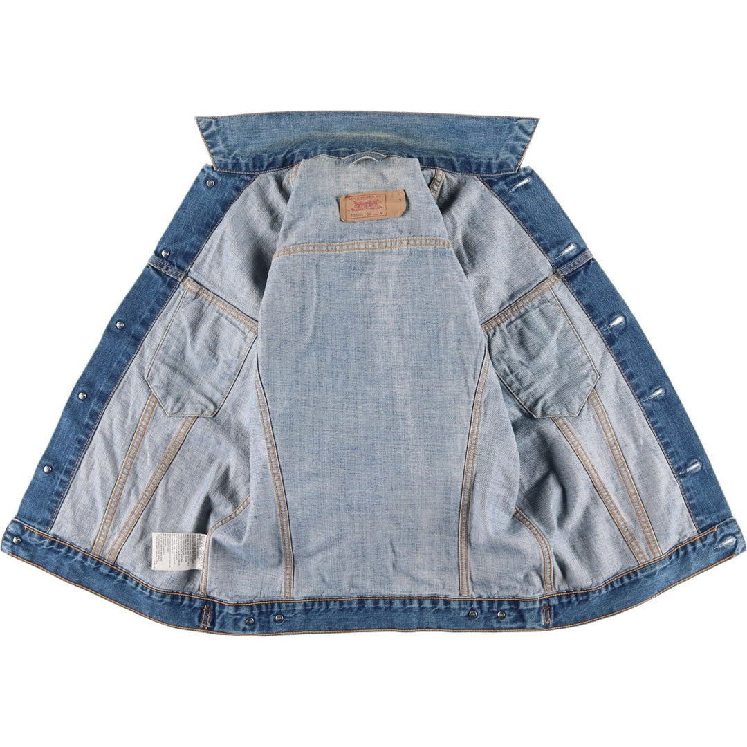 90'S Levi's 70500-0449 Euro Model Denim Jacket, Men's Size L, Vintage cotton blue type Vintage Second Hand