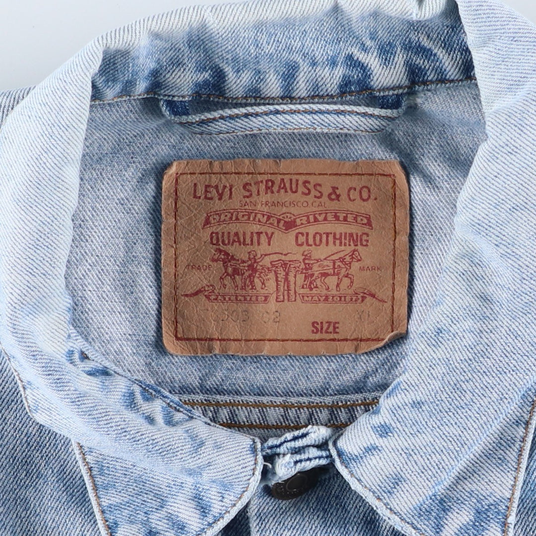90'S Levi's 70503-0210 denim jacket, G-jacket, men's XL size, vintage cotton blue type Vintage Second Hand