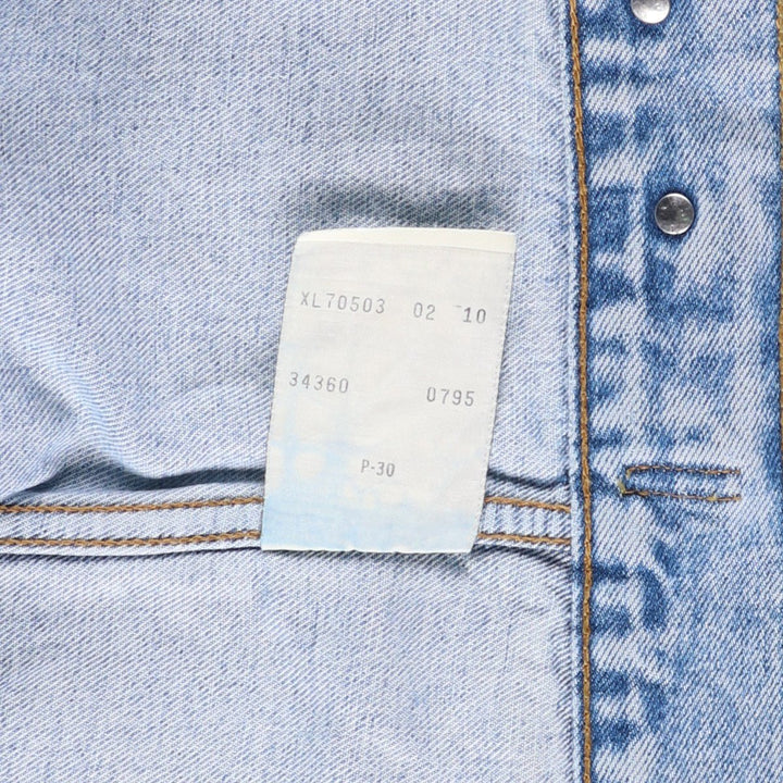 90'S Levi's 70503-0210 denim jacket, G-jacket, men's XL size, vintage cotton blue type Vintage Second Hand
