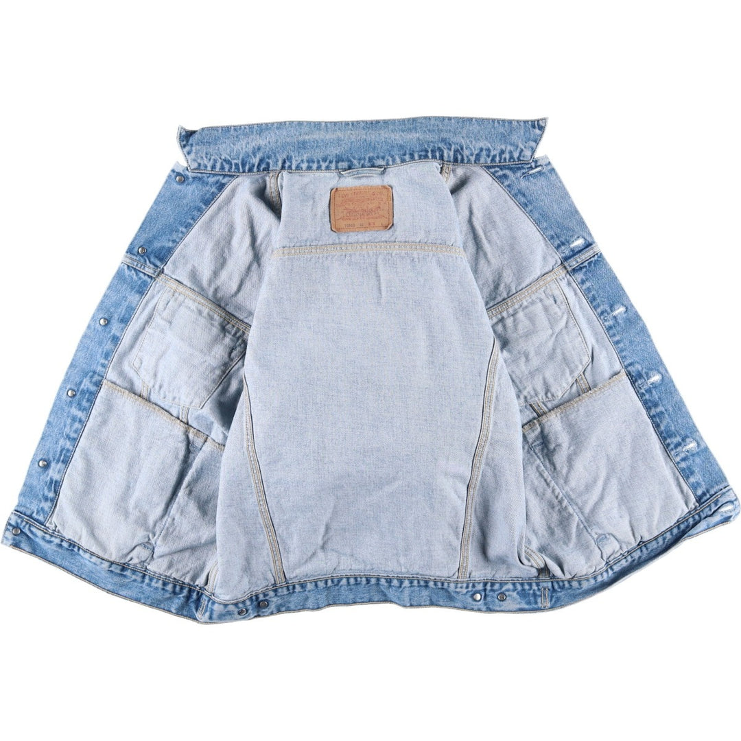90'S Levi's 70503-0215 Denim Jacket, Men's Size L, Vintage cotton blue type Vintage Second Hand