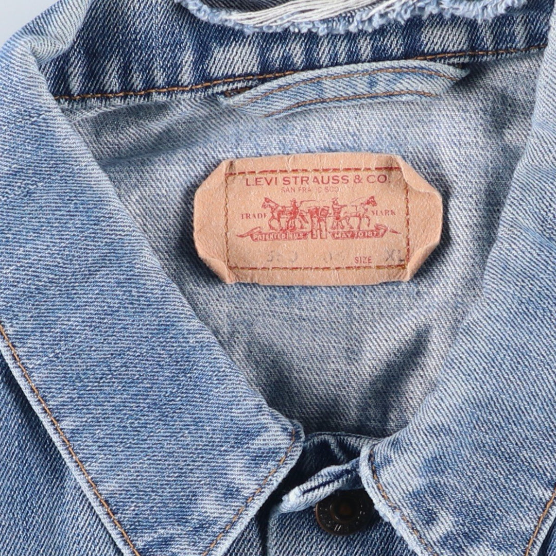 2000'S Levi's 70550-0414 Euro Model Denim Jacket, Men's Size XL cotton blue type Vintage Second Hand