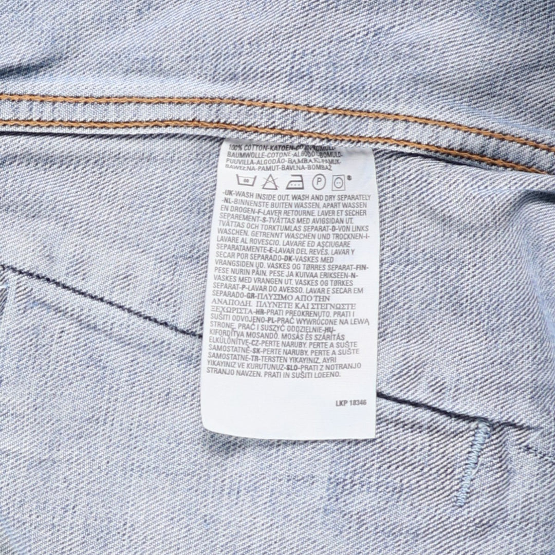 2000'S Levi's 70550-0414 Euro Model Denim Jacket, Men's Size XL cotton blue type Vintage Second Hand