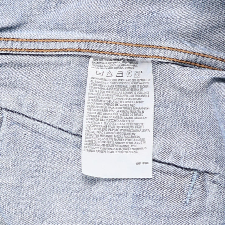 2000'S Levi's 70550-0414 Euro Model Denim Jacket, Men's Size XL cotton blue type Vintage Second Hand
