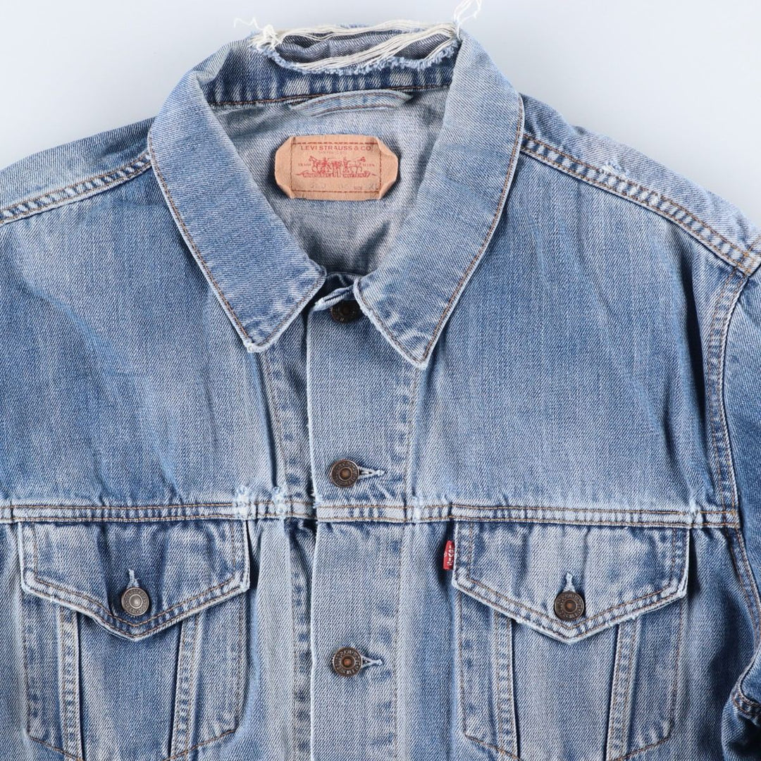 2000'S Levi's 70550-0414 Euro Model Denim Jacket, Men's Size XL cotton blue type Vintage Second Hand