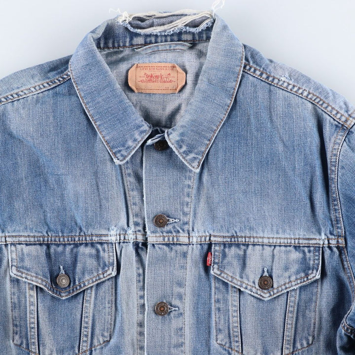 2000'S Levi's 70550-0414 Euro Model Denim Jacket, Men's Size XL cotton blue type Vintage Second Hand