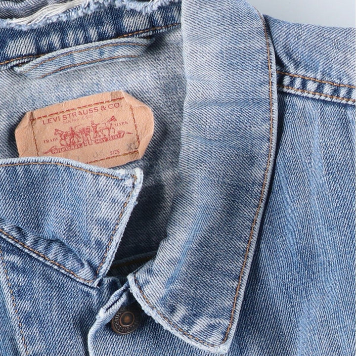 2000'S Levi's 70550-0414 Euro Model Denim Jacket, Men's Size XL cotton blue type Vintage Second Hand