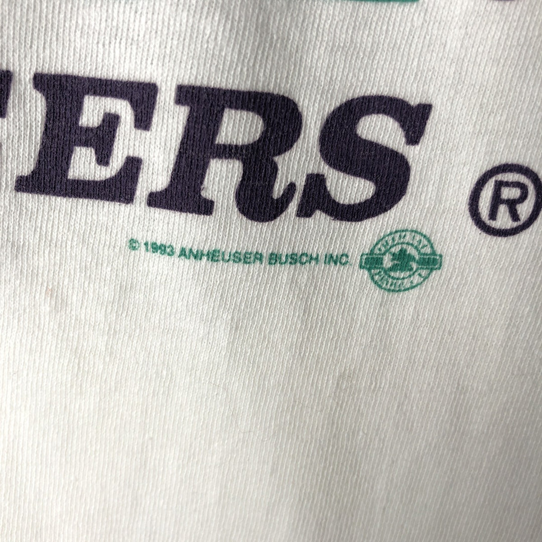 Vintage 90'S Short Hills Budweiser Advertising T-Shirt, Men's Size XL cotton white type Vintage Second Hand