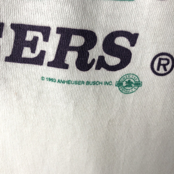 Vintage 90'S Short Hills Budweiser Advertising T-Shirt, Men's Size XL cotton white type Vintage Second Hand