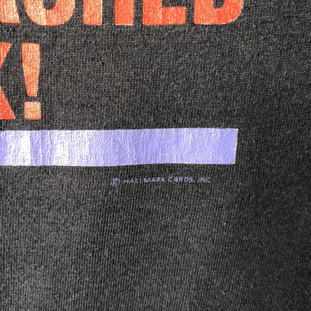 90'S SCREEN STARS Message Print T-Shirt Made in USA Men's XL Vintage cotton black type Vintage Second Hand